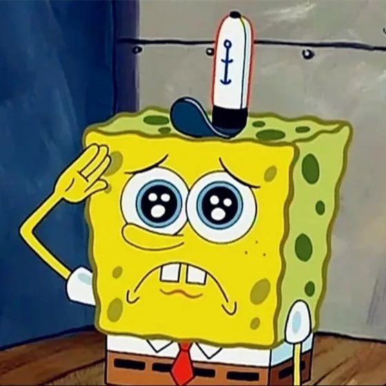 Губка плачет