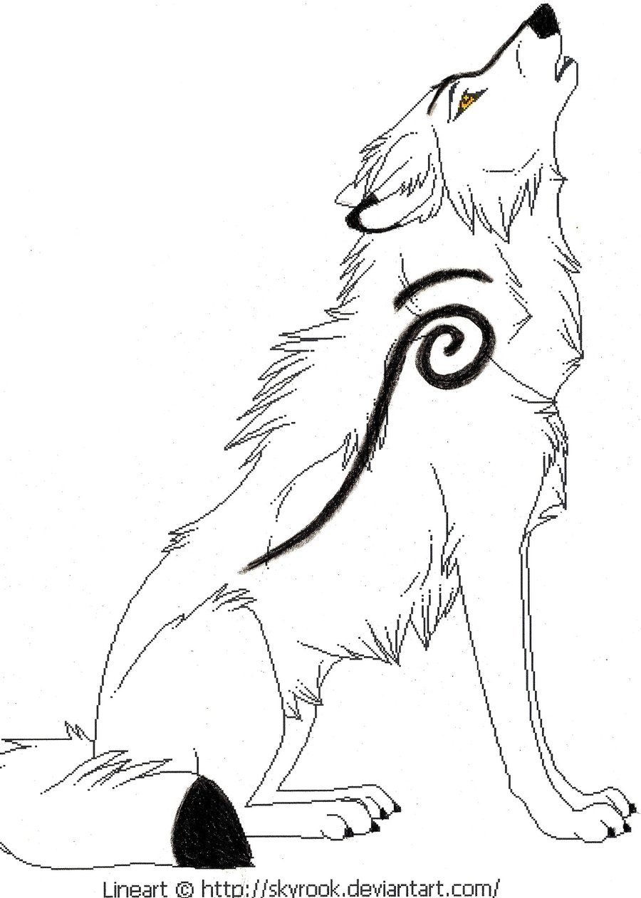 Рисунки для срисовки лёгкие волк