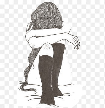 Рисунки для срисовки чёрно белые грустные