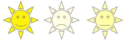 Веселое и грустное солнышко