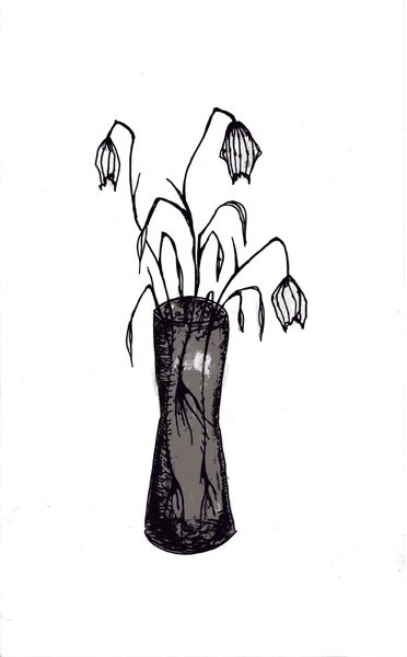 Грустный букет рисунок