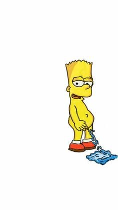 Барт симпсон для срисовки грустный