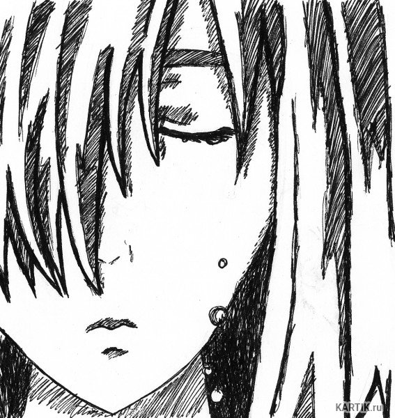 Рисунки карандашом для срисовки грустные