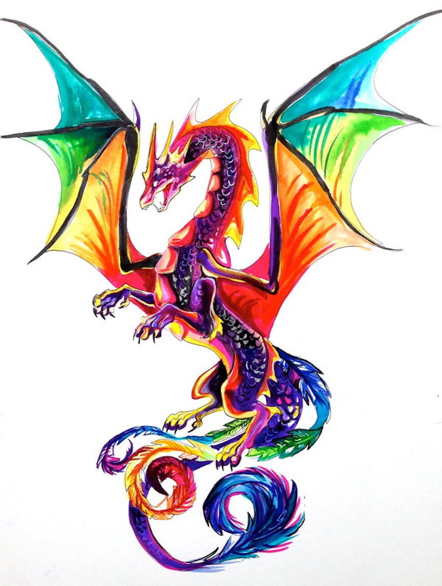 Красочный дракон