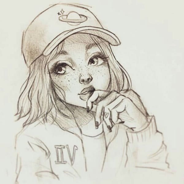 Рисунки для срисовки девочки