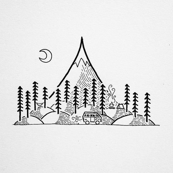 Эскизы Минимализм для скетчбука