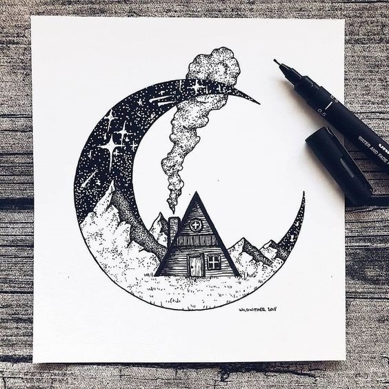 Арт гелевой ручкой