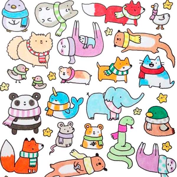 Маленькие картиночки для наклеек