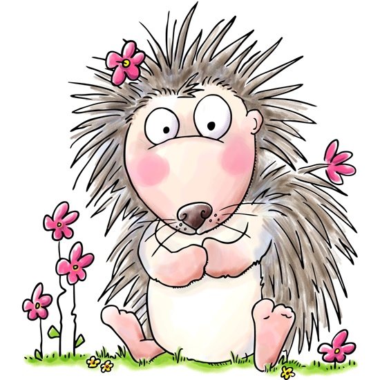 Ёжики нарисованные прикольные