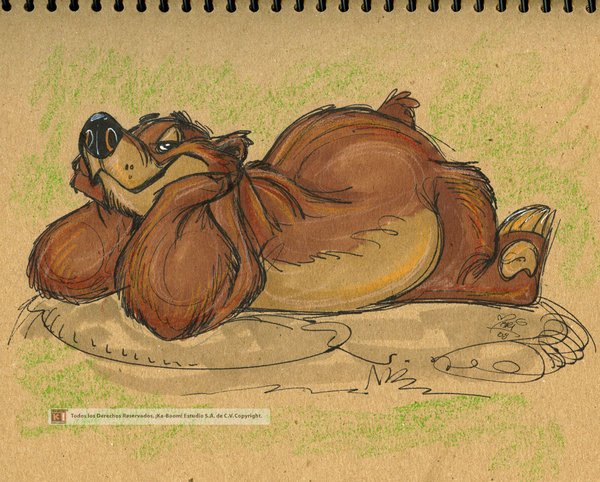 Прикольный медведь рисунок