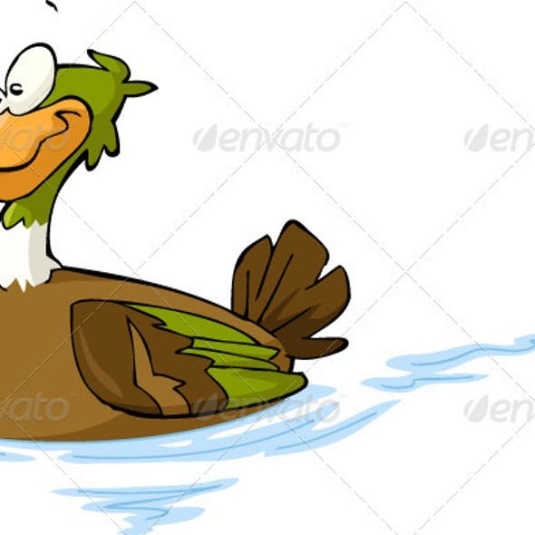 Дикая утка мультяшная