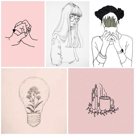 Рисунки эстетики легкие