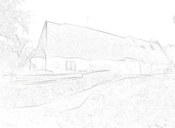 Деревня карандашом для начинающих