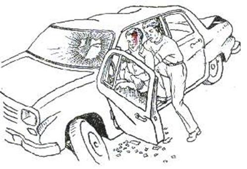 Раскраски аварии на дорогах