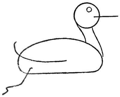 Алгоритм рисования утки для детей