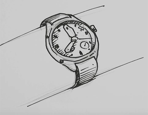 Нарисовать часы наручные