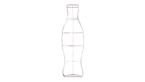 Нарисовать бутылку колы поэтапно