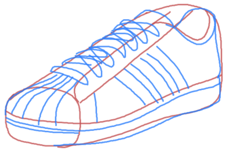 Кеды рисовать карандашом на носке