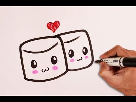 Милые маршмеллоу для срисовки