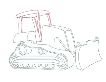 Трактор для срисовки лёгкий