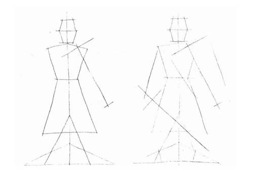Рисовать человека поэтапно рыцаря