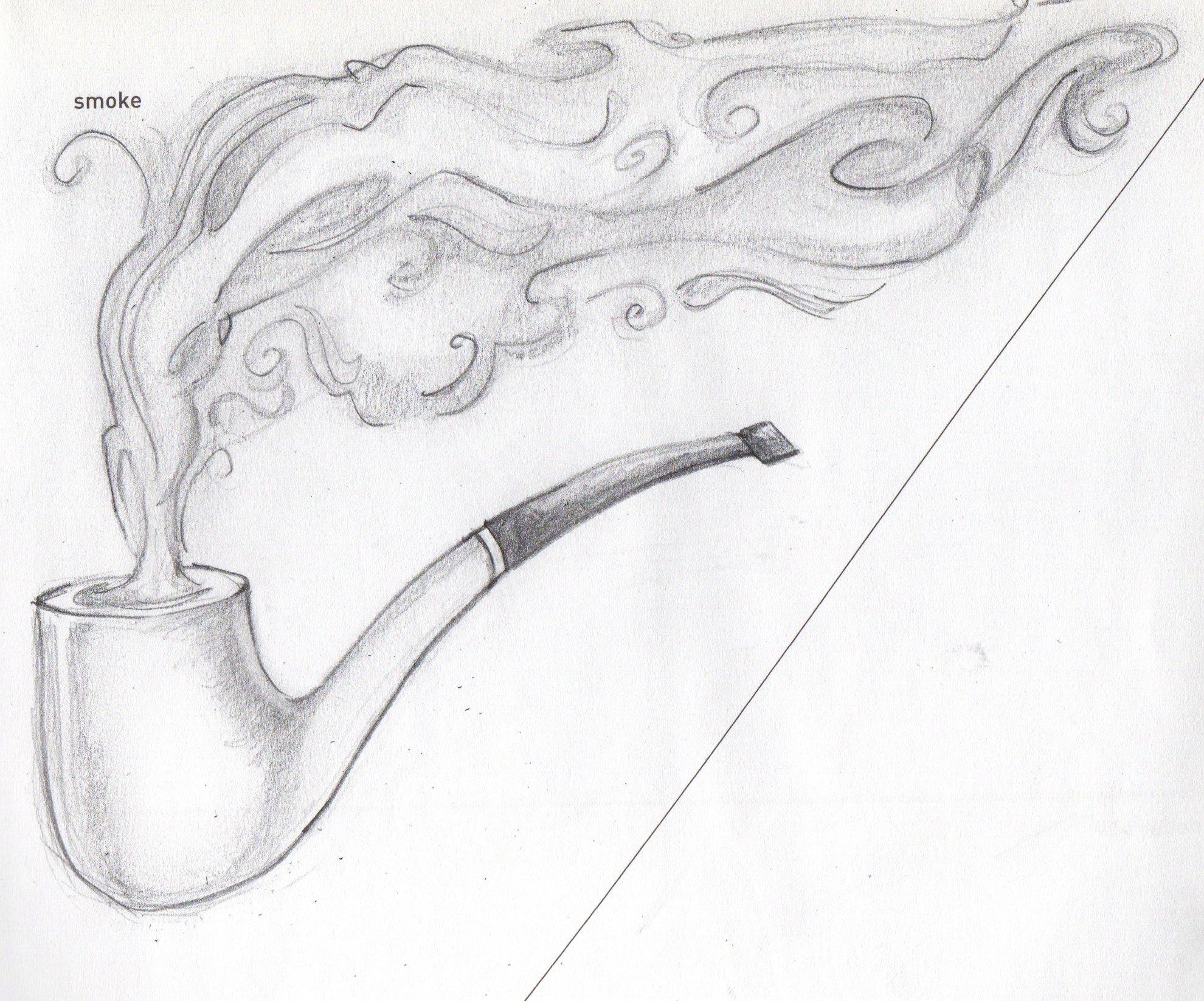 Дым рисунок карандашом