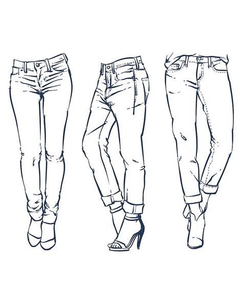 Джинсы набросок