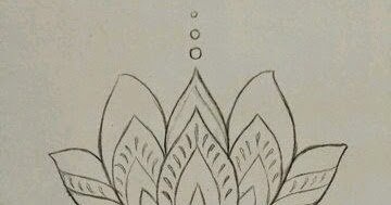 Как выглядит Лотос нарисованный карандашом легко и просто и красиво