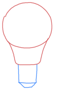 Рисование лампы поэтапно