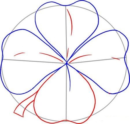 Поэтапное рисование клевера