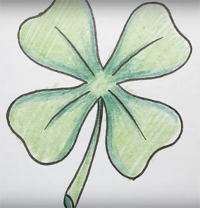 Поэтапное рисование клевера