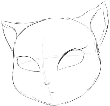 Кошка Анжела рисовать поэтапно