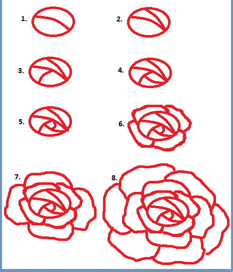 Схемы рисования цветов