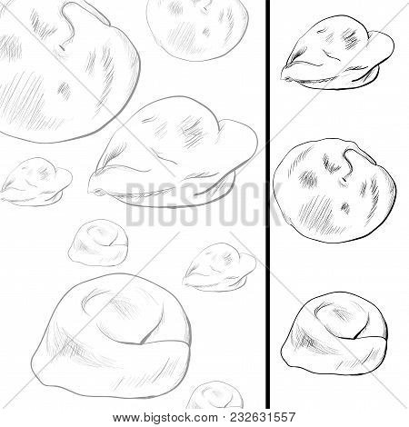 Как нарисовать пельмени в тарелке