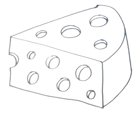 Кусок сыра рисунок