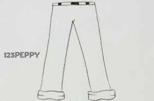 Как нарисовать штаны карандашом поэтапно