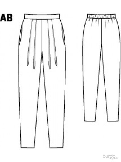 Брюки бананы выкройка Бурда
