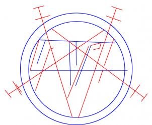 Пентаграмма пошагово