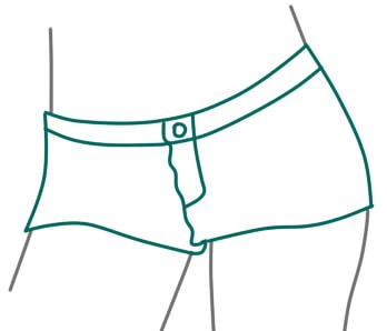 Поэтапное рисование шорт