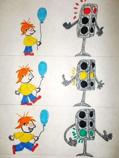 Рисунки светофора на конкурс