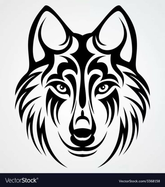 Стилизованная голова волка