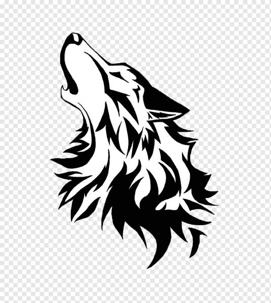 Очертания головы волка