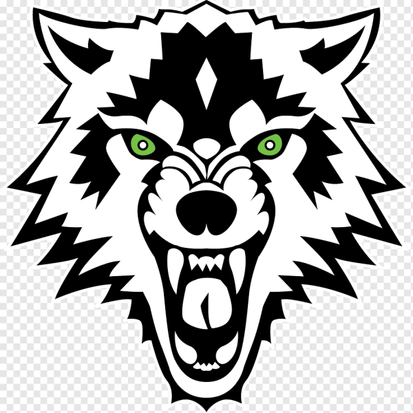 Очертания морды волка