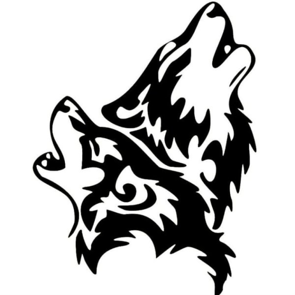 Силуэт волка