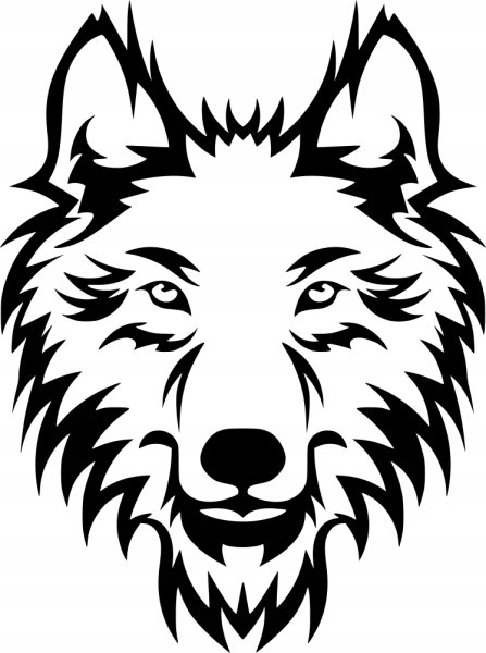 Стилизованная голова волка