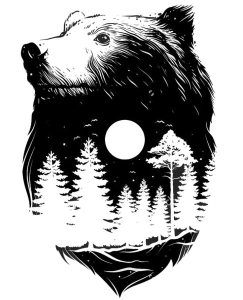 Медведь Татуировка эскиз
