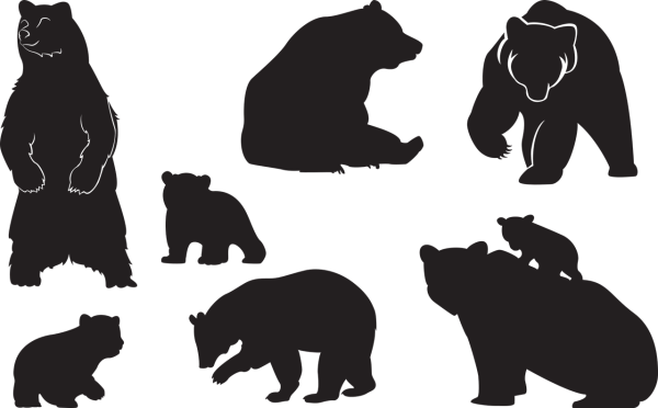 Силуэт медведя
