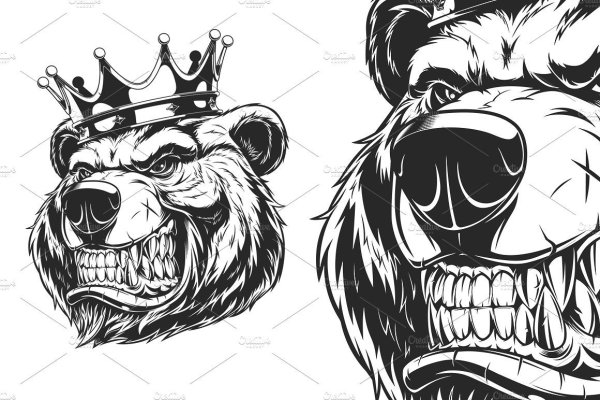 Оскал медведя тату эскиз