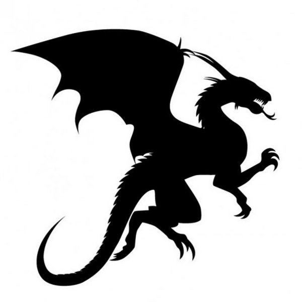 Трафарет дракона