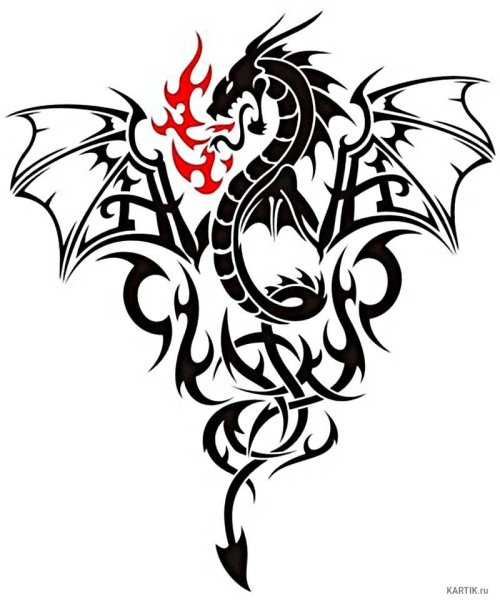Орнамент дракон